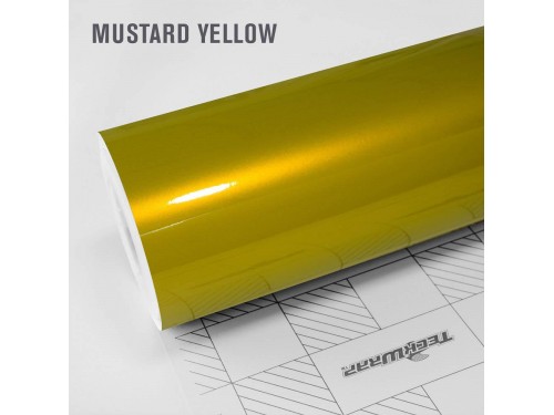 Mustard Yellow lesklá metalická fólia  -  RB23